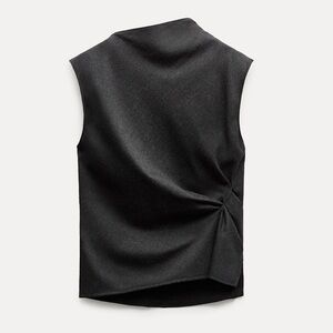 ZARA (NWT) Draped Wool Top